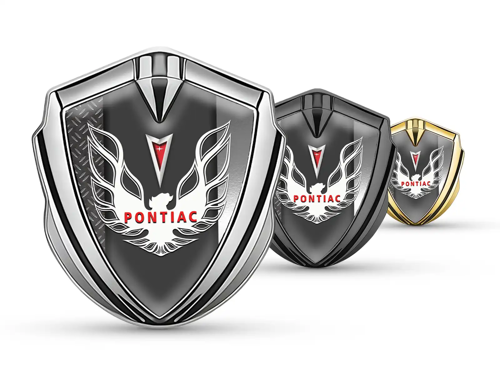 Pontiac Silicone Emblem Badge Tuning Style Shiny Finish